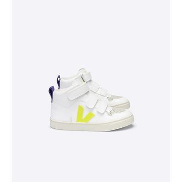 Kids' Veja V-10 MID CWL Shoes White/Purple | SG 797CTV